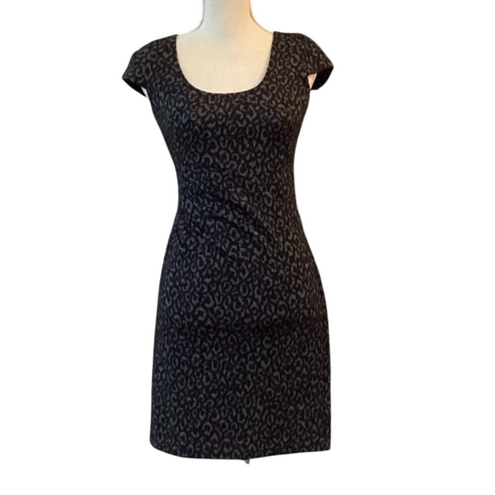 Ann Taylor: black Cheetah Print Dress Size Small